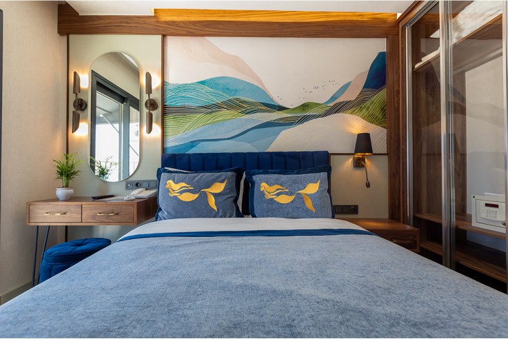 Deniz manzaralı şık ve konforlu otel odası – Urla Butik Otel